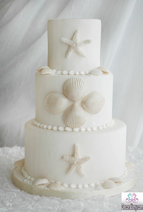 beach themed cakes for wedding