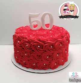 red birthday cake for adult