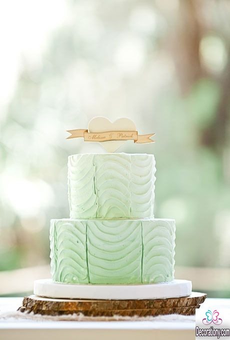 mint green wedding cakes