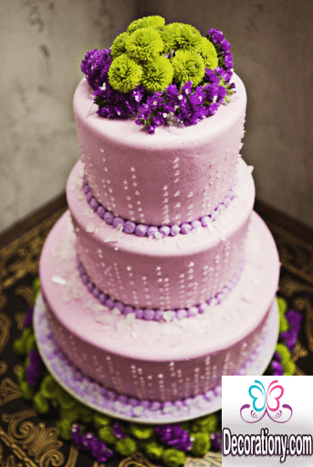 marriage cake design in purple color