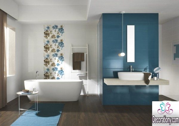 blue bathroom tile 