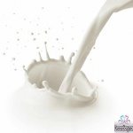 pouring milk or white liquid created splash