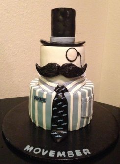 mustache cake