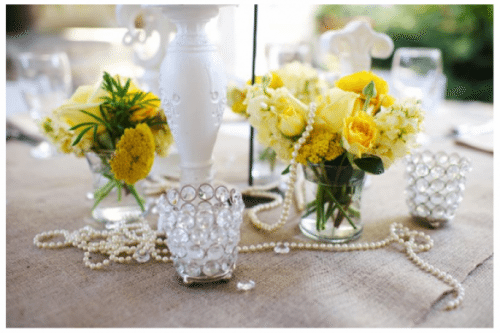 yellow wedding centerpieces