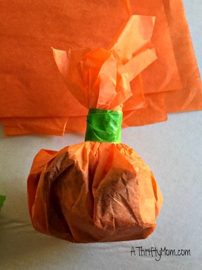 tissue-paper-pumpkin-party-favors-candy-holders-tissue-paper-pumpkin-fall-thanksgiving-craft-halloween-fall-craft-halloween-craft-craft-for-kids