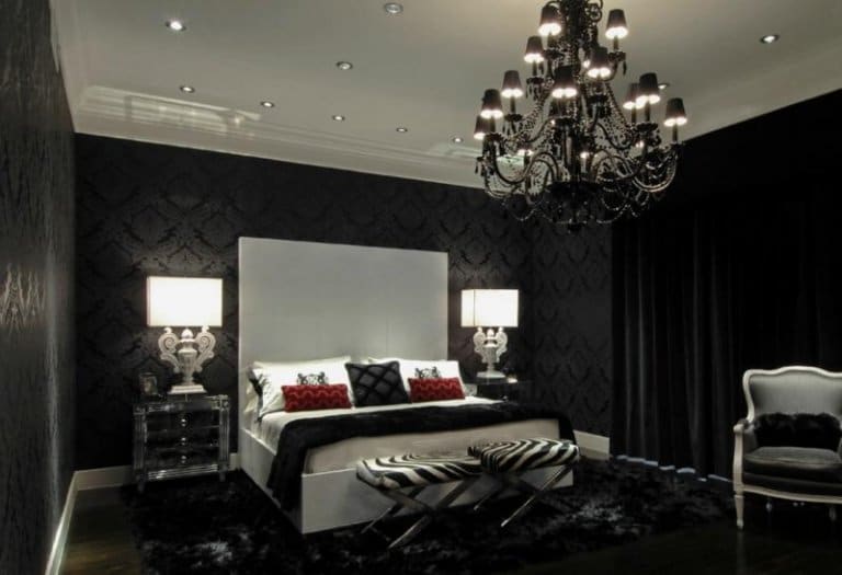 Black & white bedroom interior design ideas