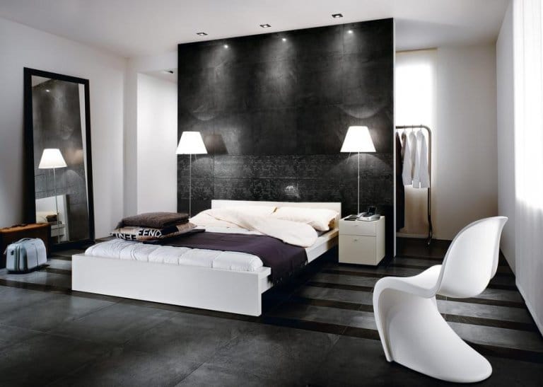 Black and white bedroom design 2017