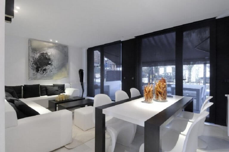 modern-black-and-white-dining-table-design
