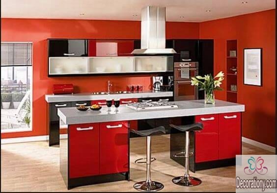 red paint ideas for kitchen color schemes