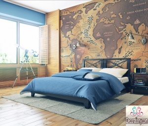 bedroom feature wall art