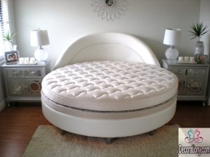 White round beds designs