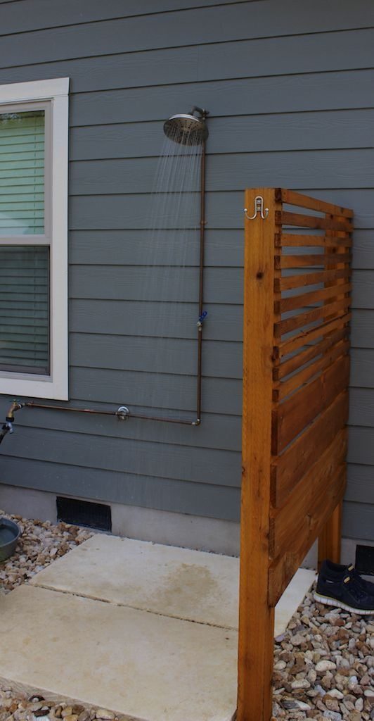 DIY outdoor shower