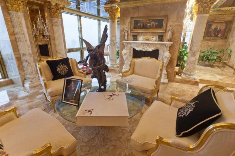 Donald Trump's house in NYC - royal furniture