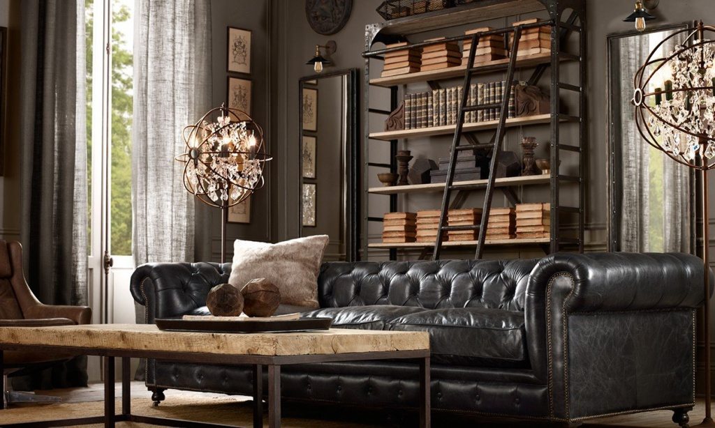 Steampunk decor living room