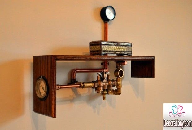 steampunk decor shelf