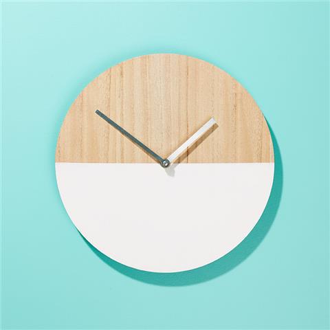 Wooden clock vanity 