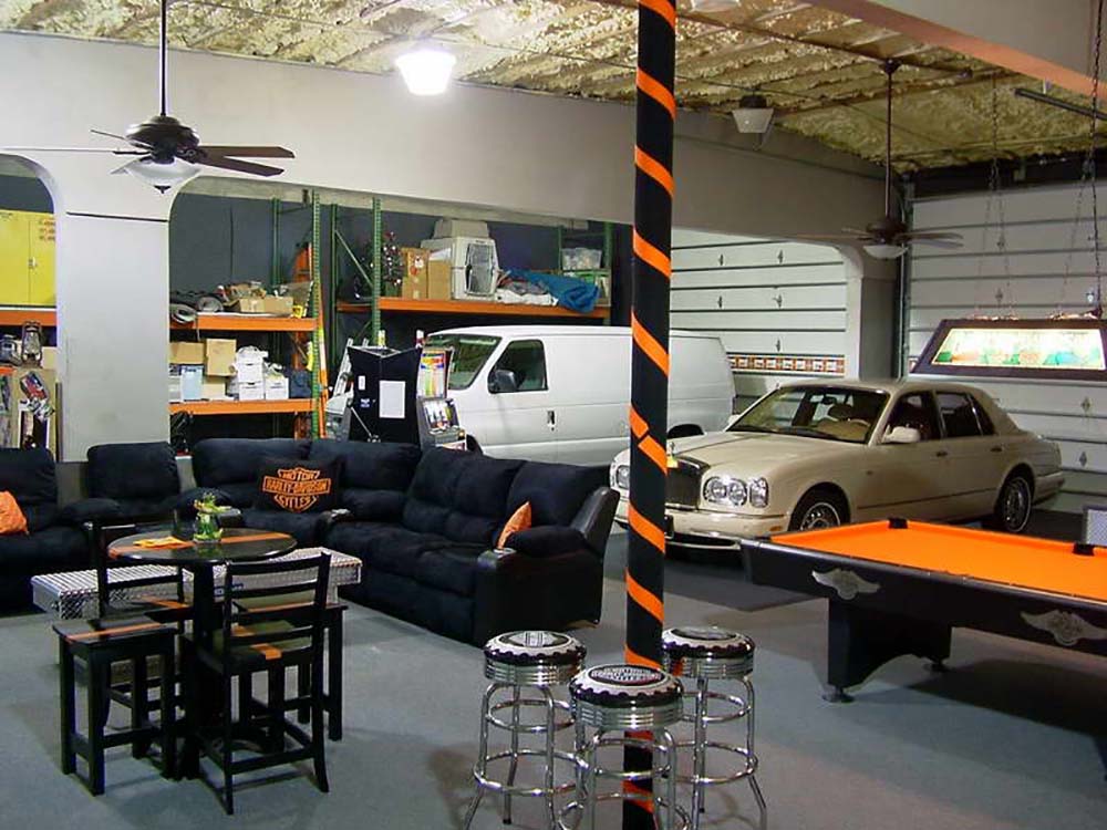 wonderful garage man cave furniture and decoraiton ideas
