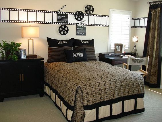 theatre inspired cool bedroom
