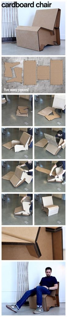 diy cardboard chair project tutorial