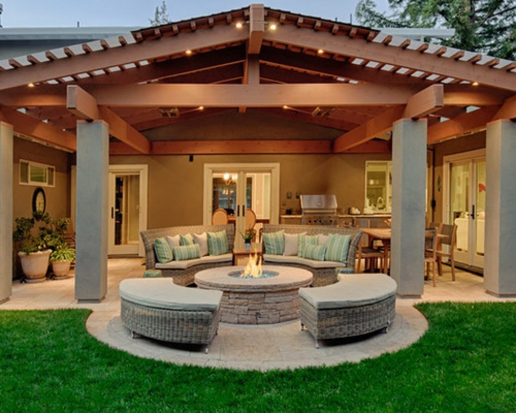 the covered patio