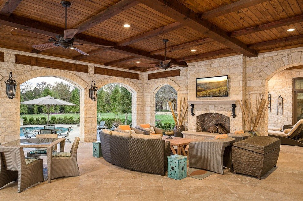 large covered patio
