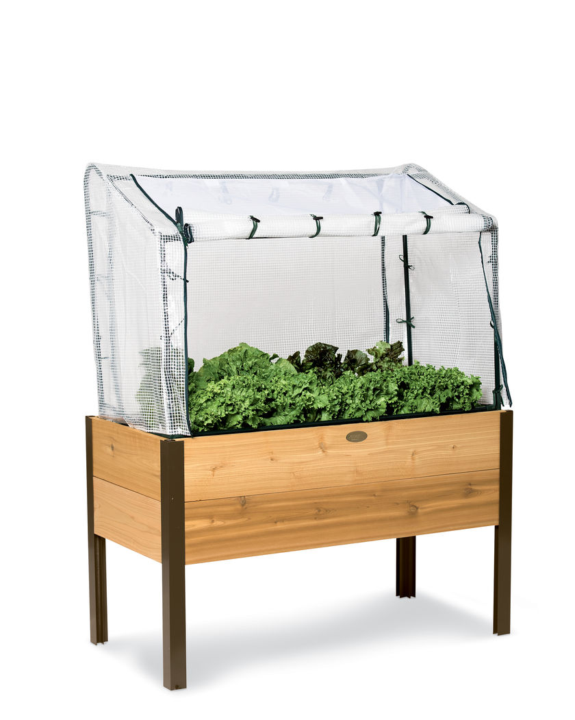 elevated planter box for vegetables