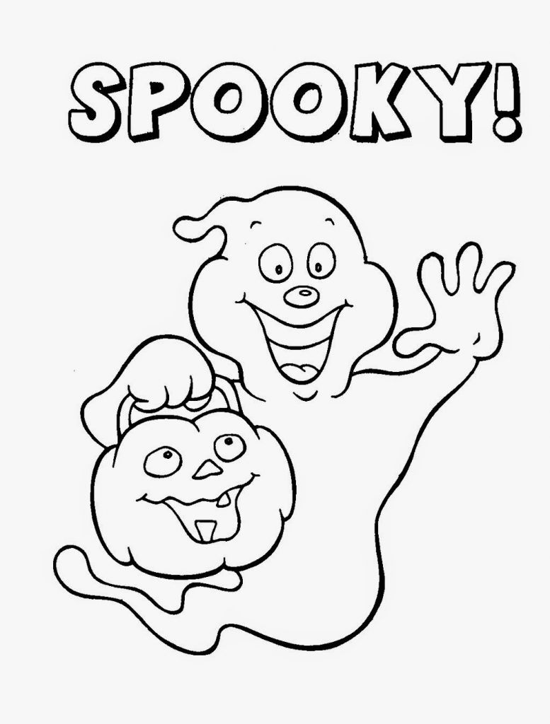 Printable Spooky Halloween Coloring Page
