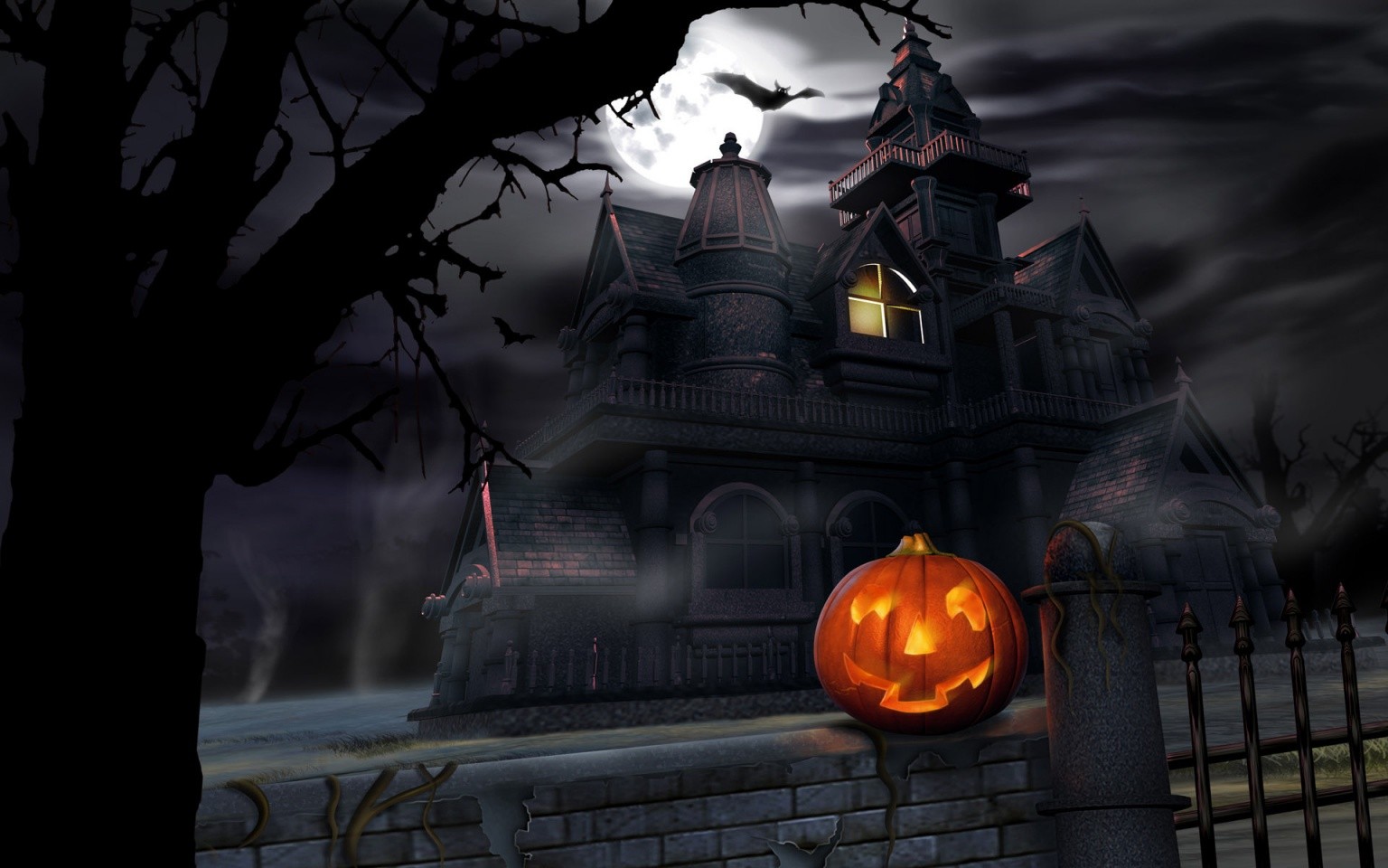 Outdoor Halloween Decorations scary pumpkin and house