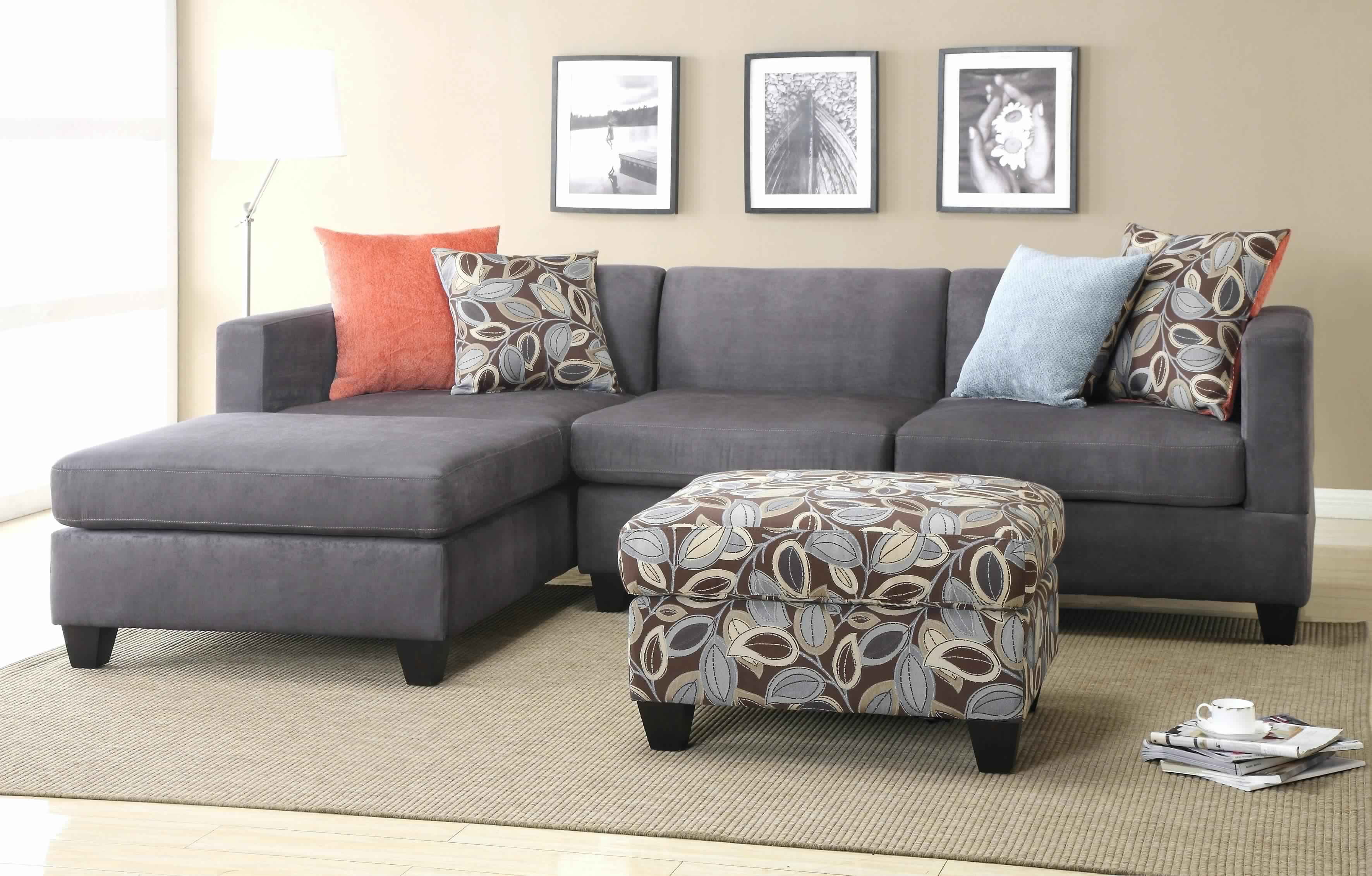 Small Sectional Sofa modern microfiber style