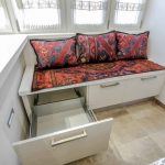 Small Sectional Sofa bench with drawers