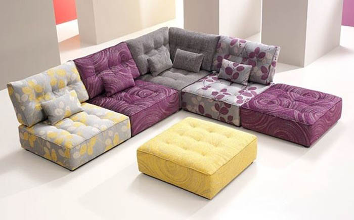 Small Sectional Sofa bright colors