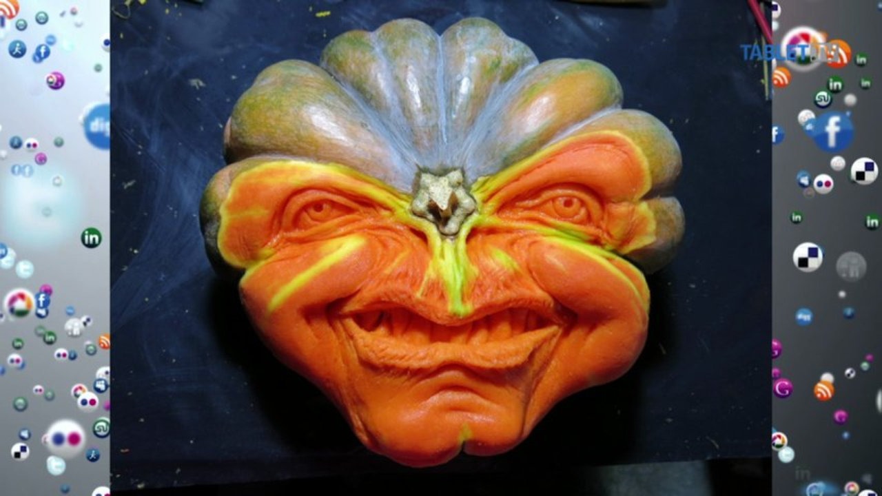 Outdoor Halloween Decorations Ugly face pumpkin
