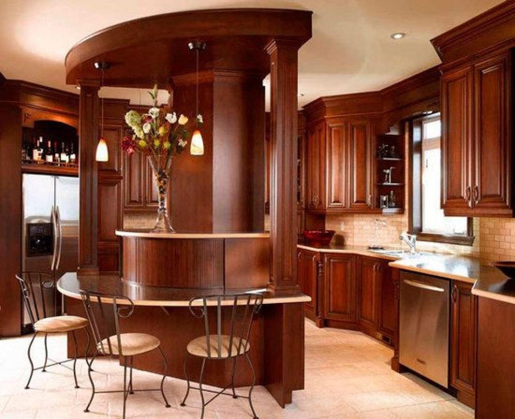 large dark kitchen cabinets