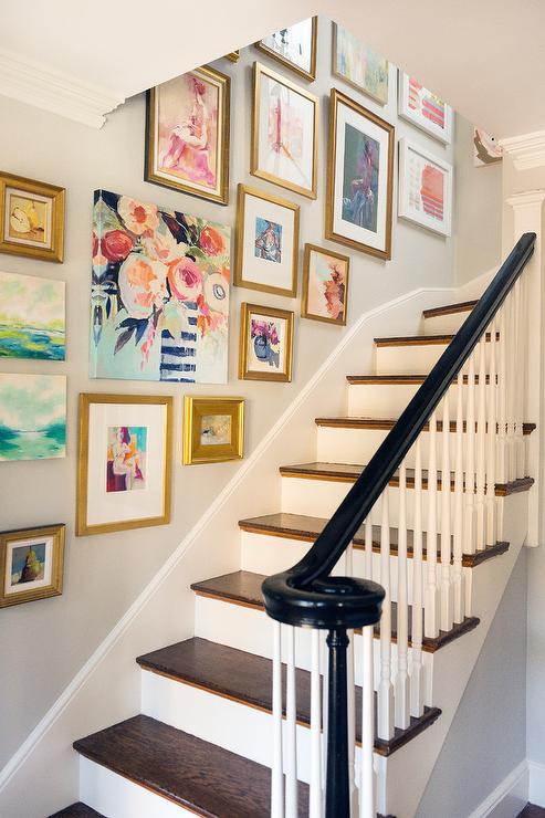 Staircase wall art display
