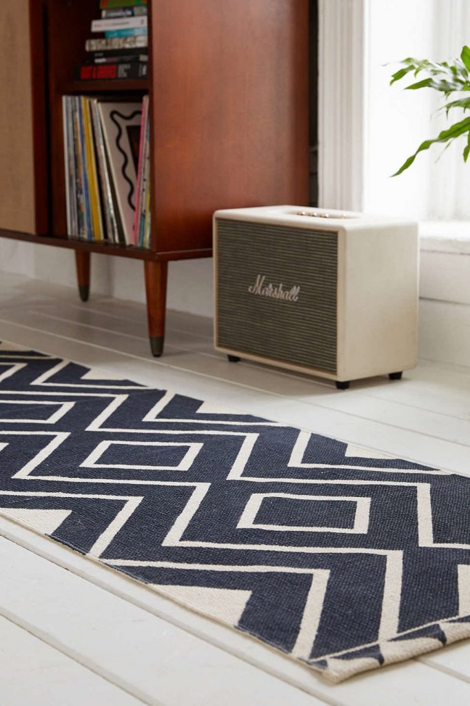 black and white patterns for mid century living room