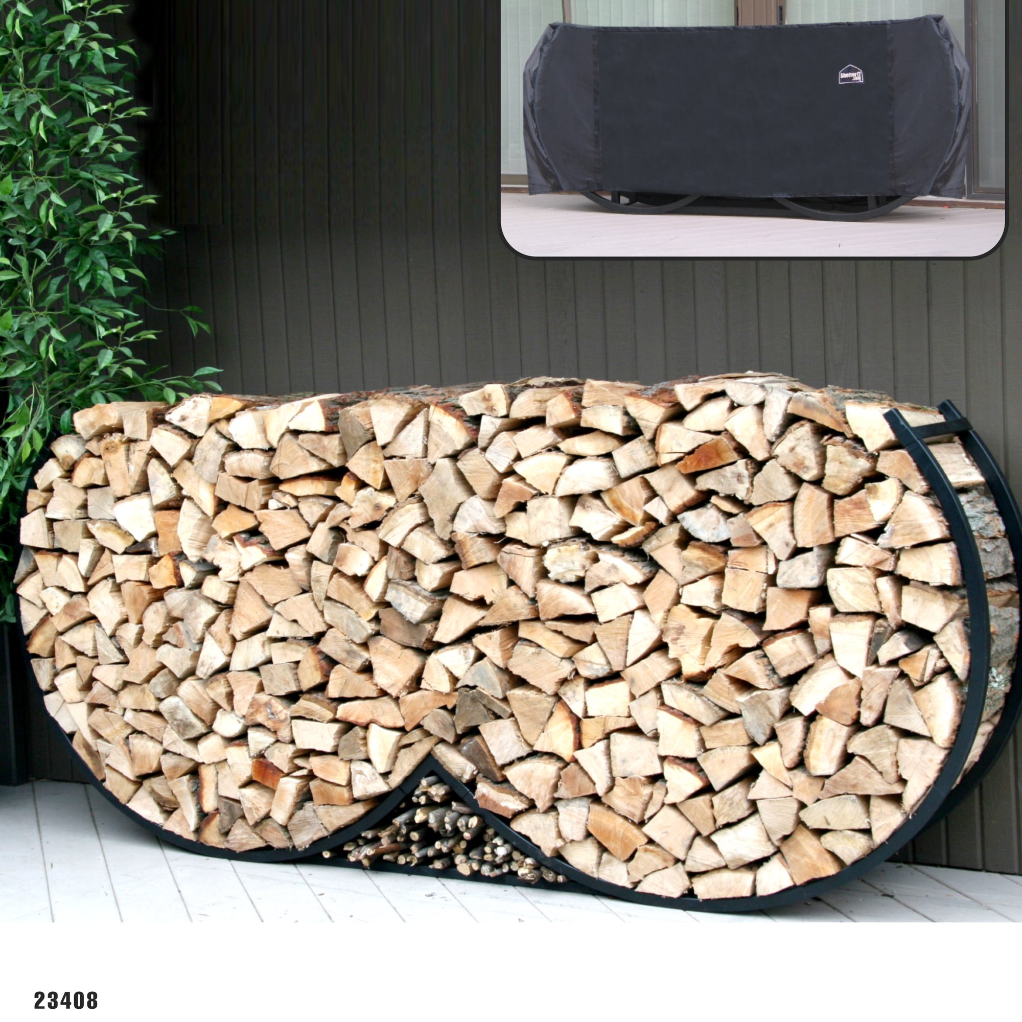DIY Outdoor Firewood Rack-fireplace accessories