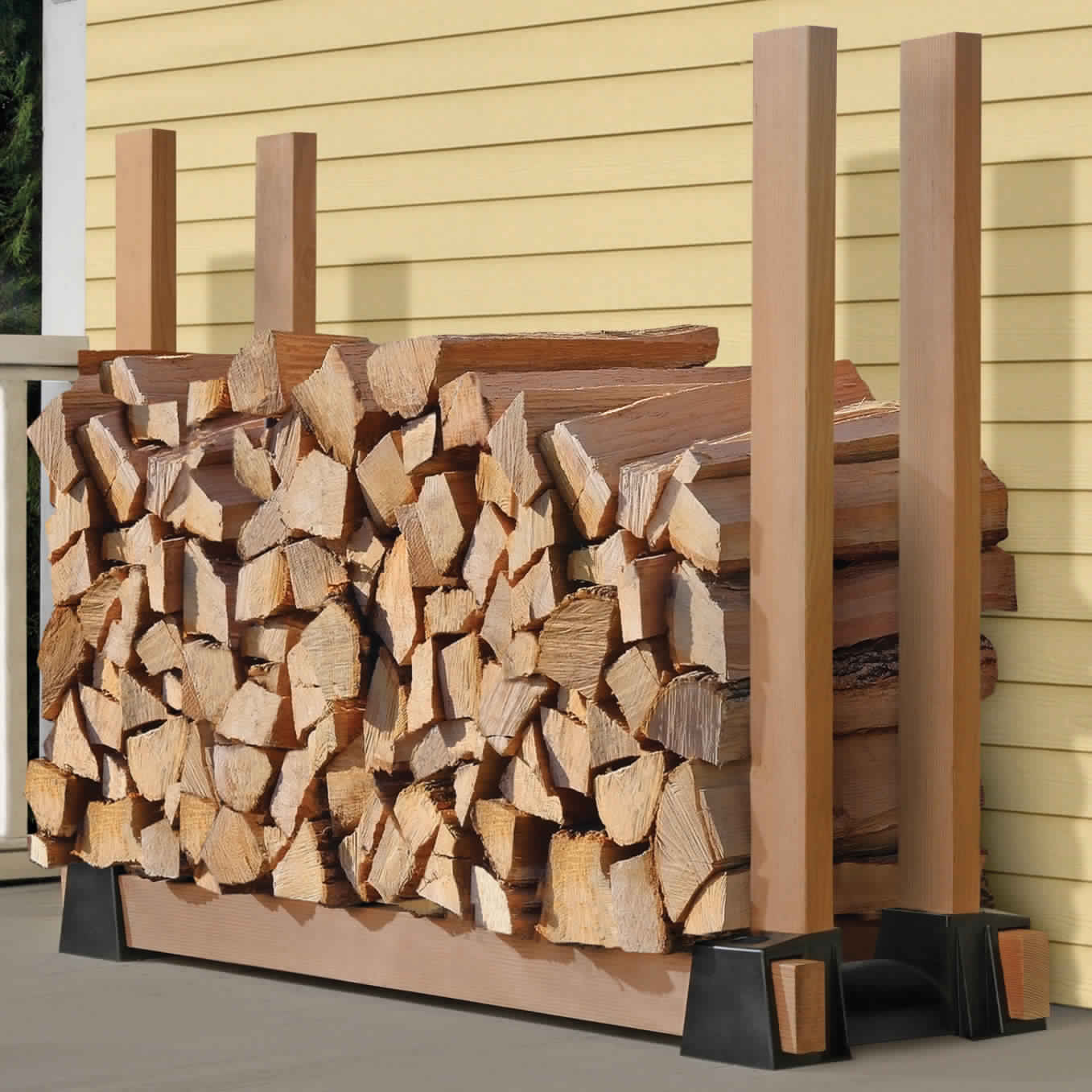 DIY Outdoor Firewood Rack-handmade rack