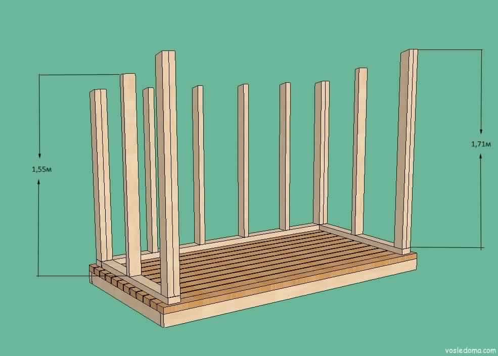 DIY Outdoor Firewood Rack box drawing