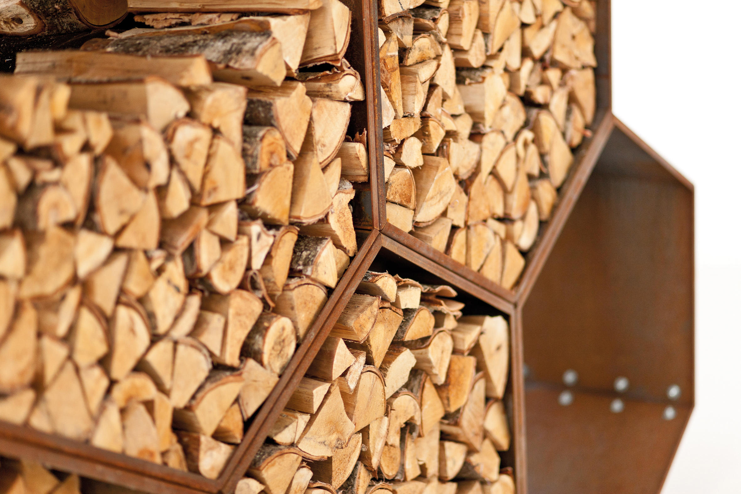 DIY Outdoor Firewood Rack-for half of Wood