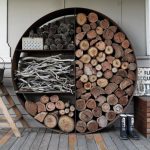 DIY Outdoor Firewood Rack-Neat place to store firewood