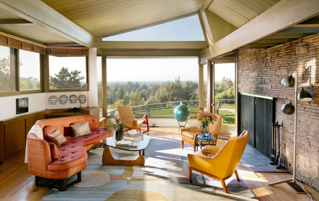 mid century living room by Rudolph Schindler