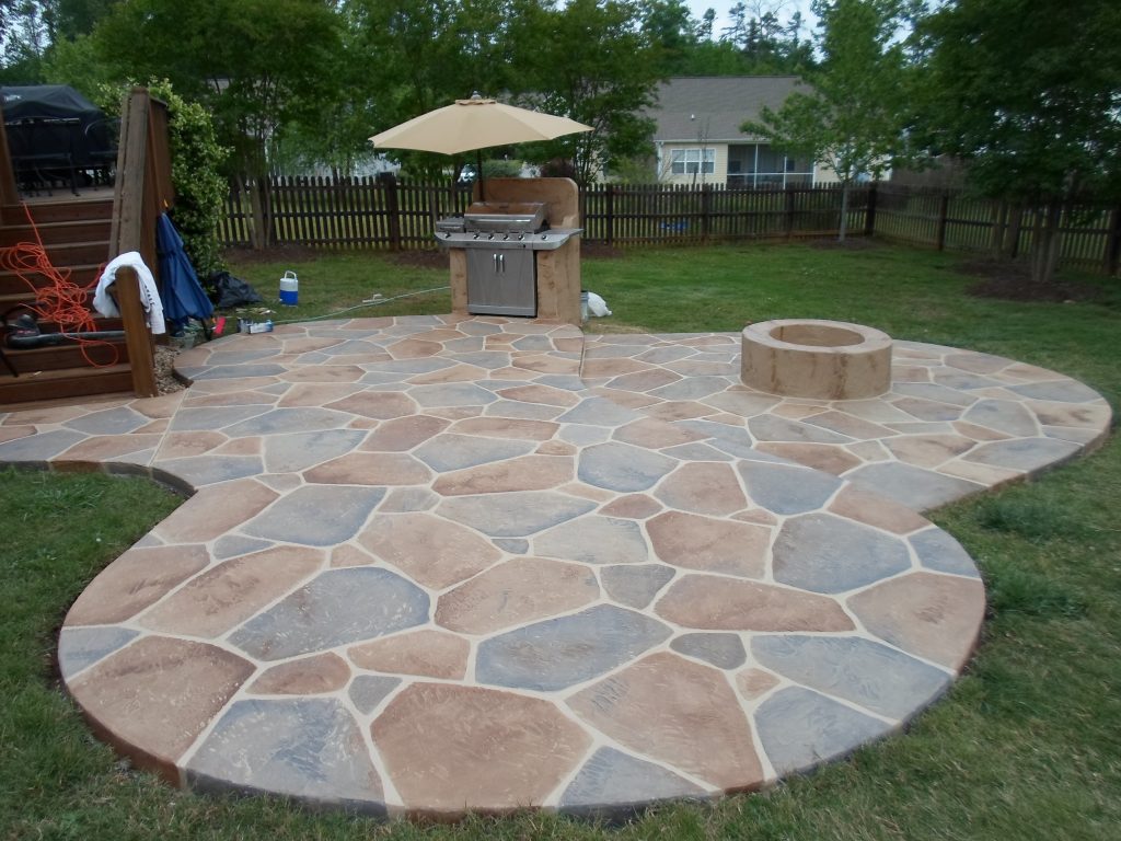 stone patio informal pattern