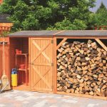 DIY Outdoor Firewood Rack-beautiful polennic of firewood