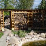DIY Outdoor Firewood Rack-built storage place