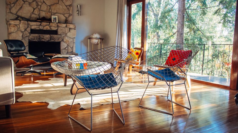 mid century living room elements
