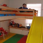 kids loft bed with slide