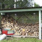 DIY Outdoor Firewood Rack-storage shed for firewood