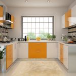 u shaped kitchen designs lighting