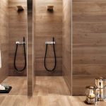 wood tile shower ideas