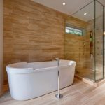 wood tile shower ideas